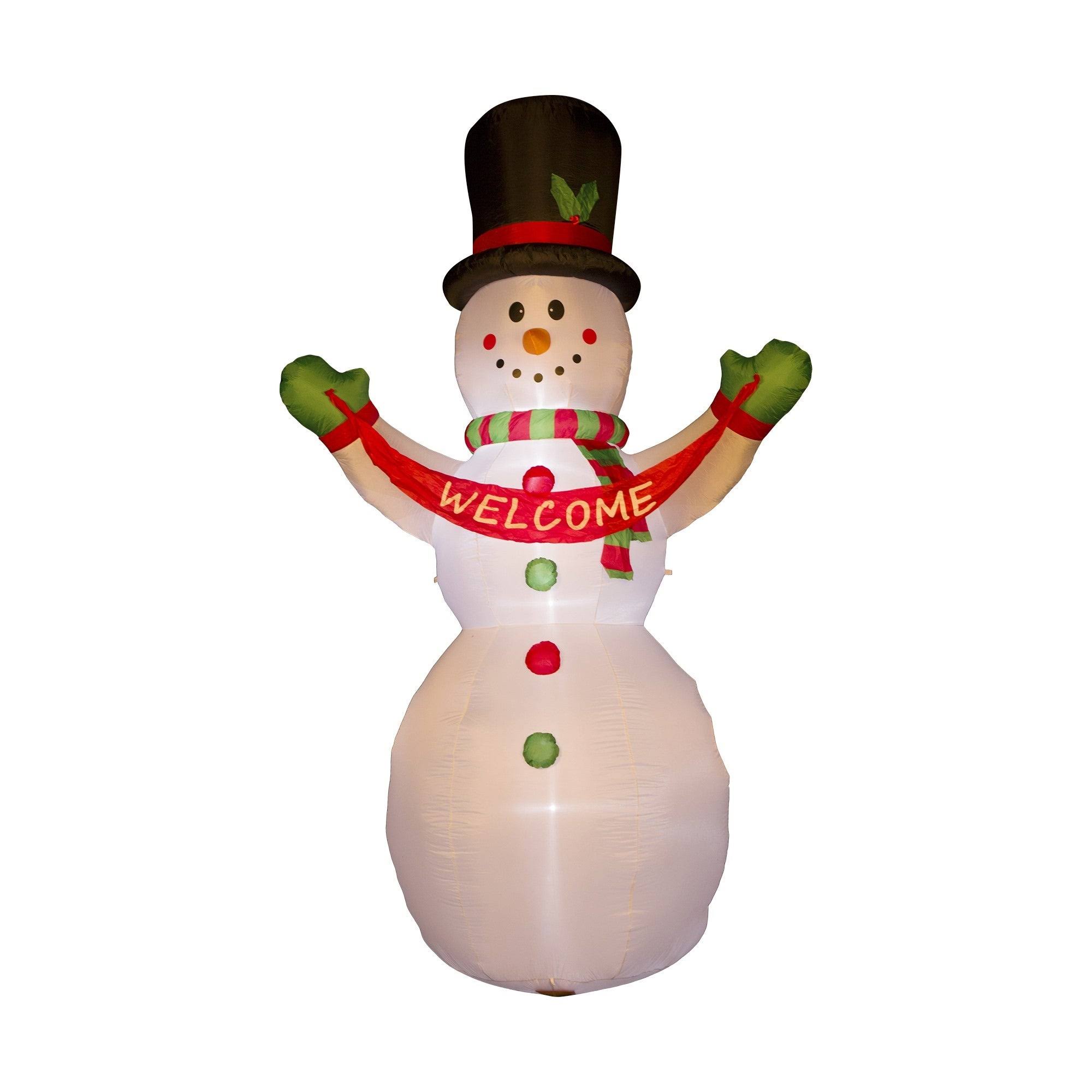 Glitzhome 12' Lighted Inflatable Decor - Snowman ZHJ3DA