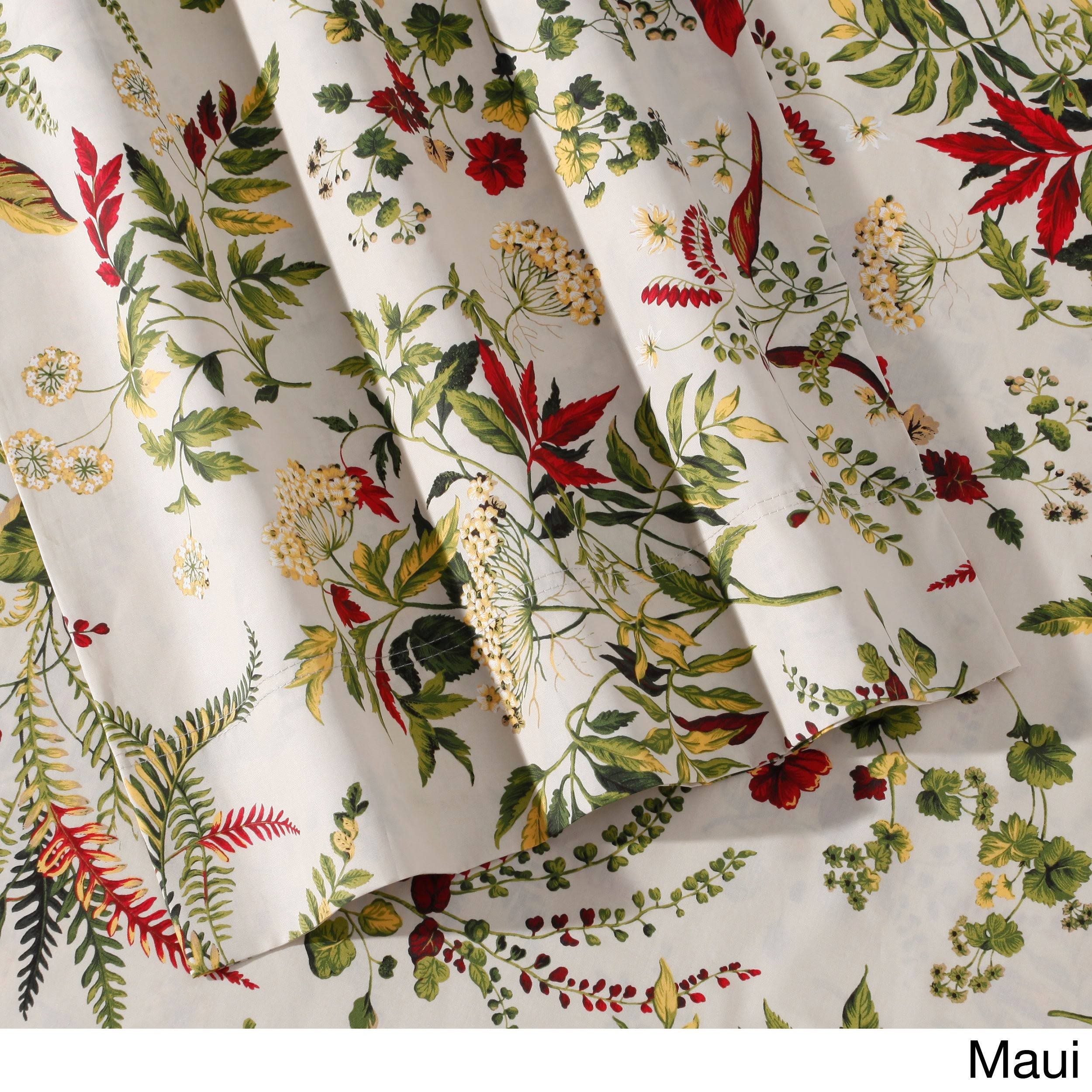 Marwah Tribeca Living Egyptian Cotton Percale Solid and Printed Extra Deep Pocket Bed Sheet Set with Oversize Flat - Full - YGUFZG