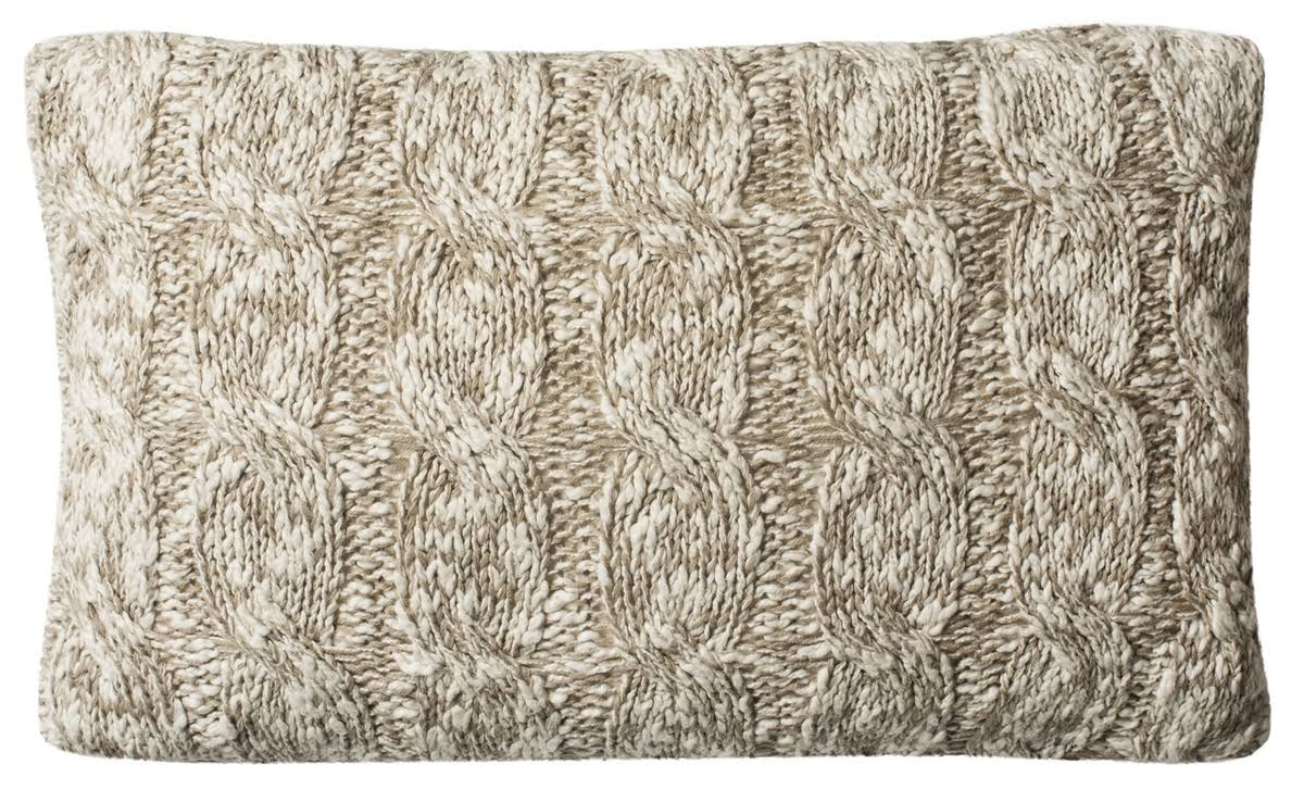 Safavieh Chunky Knit Pillow - Stone / Y0QLJB