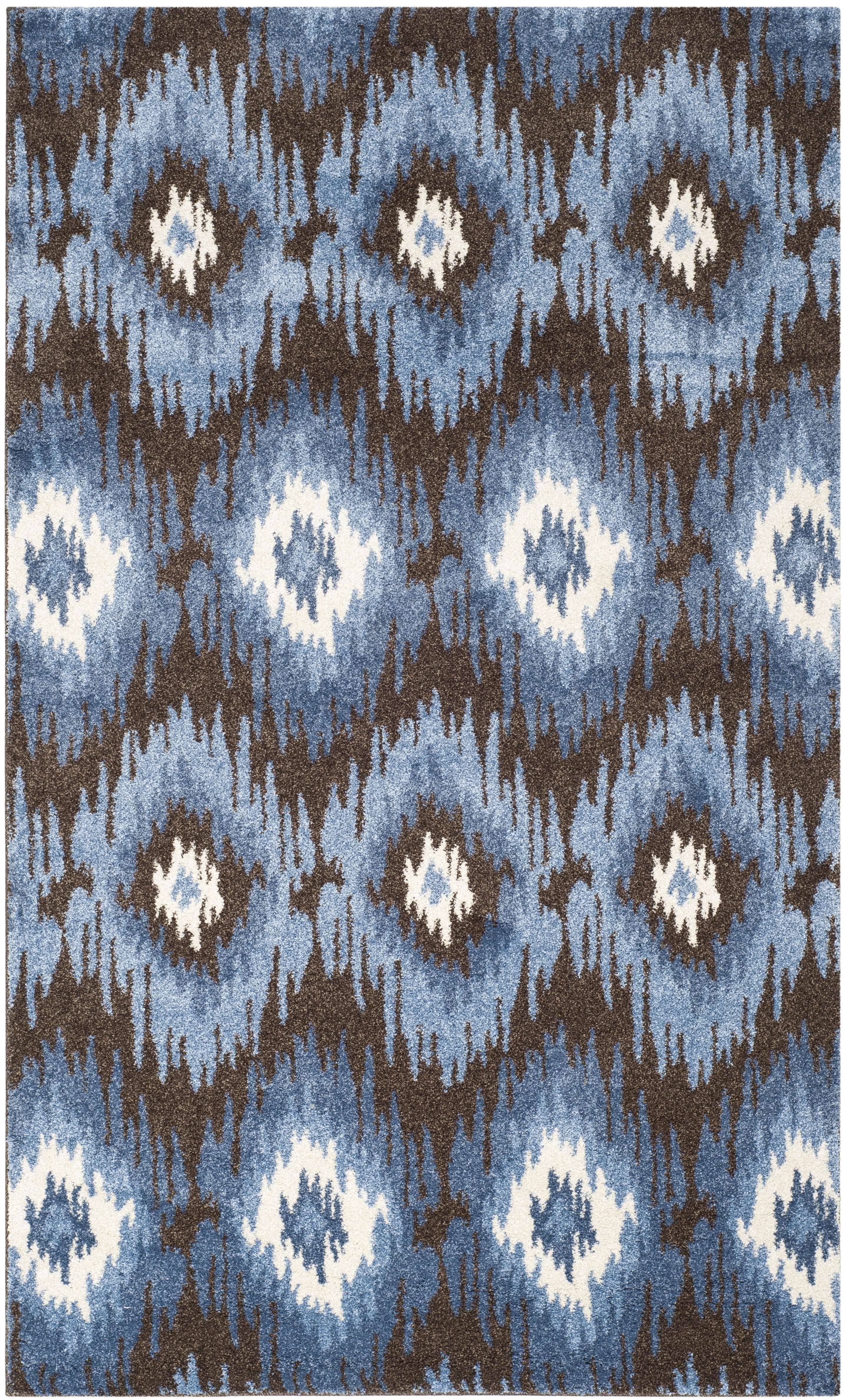 Safavieh Retro Dark Brown Blue 5' x 8' Rug PMGUHN
