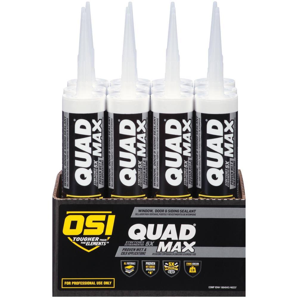 OSI Quad Max 9.5 fl. oz. Green #767 Exterior/Interior Window Door and Siding Sealant (12-Pack) QH6ITB